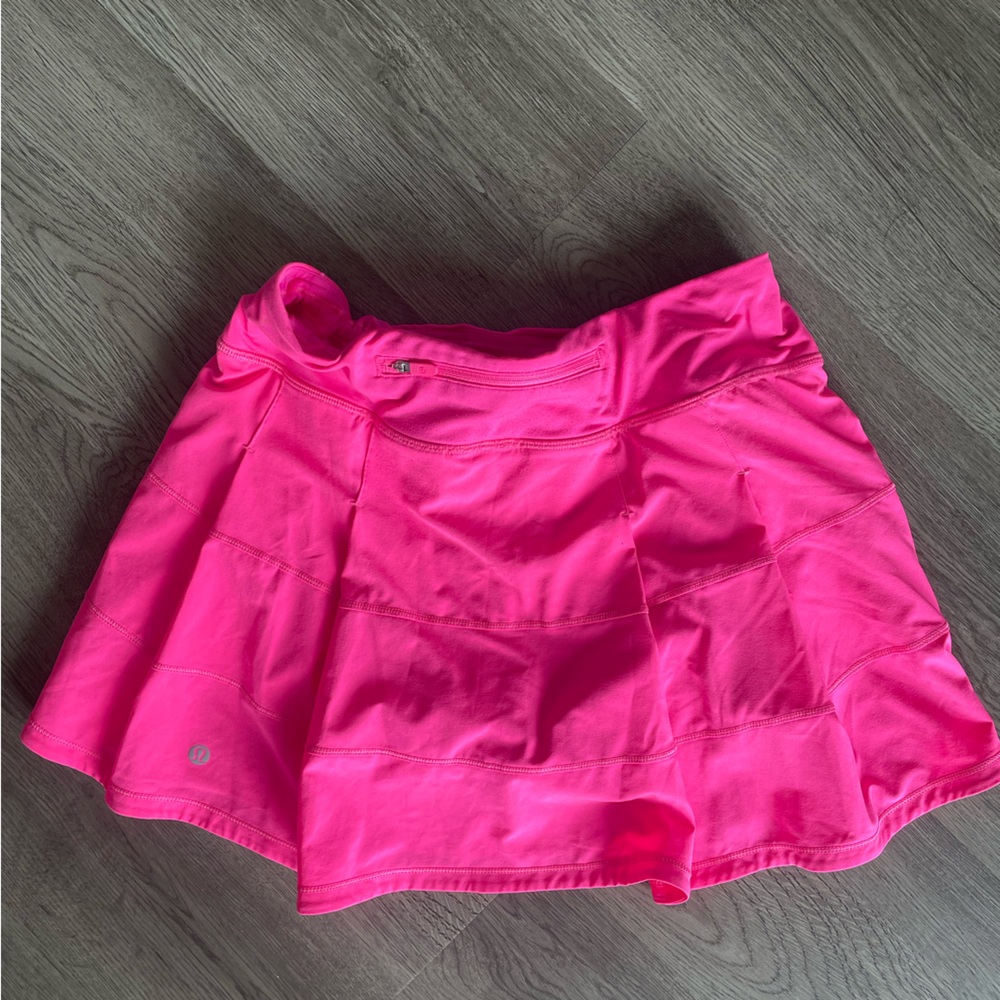 neon pink lululemon skort
